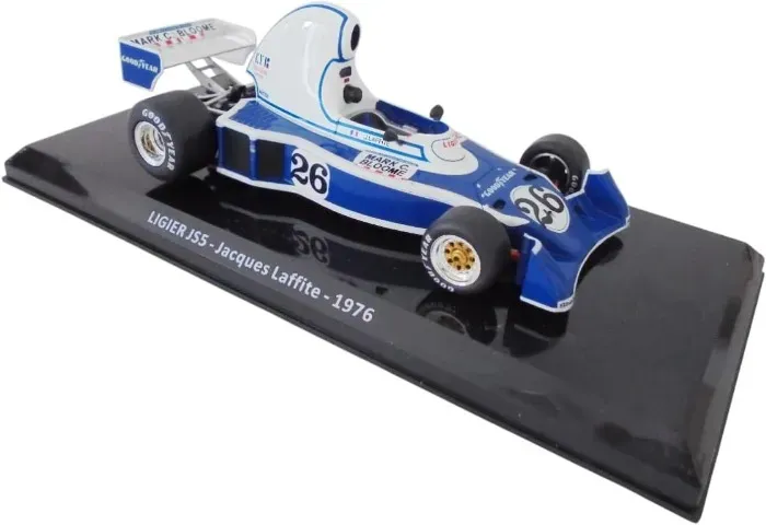 Miniatura F1 1/24 Ligier JS5 1976 - Jacques Laffite - Nova / Lacrada