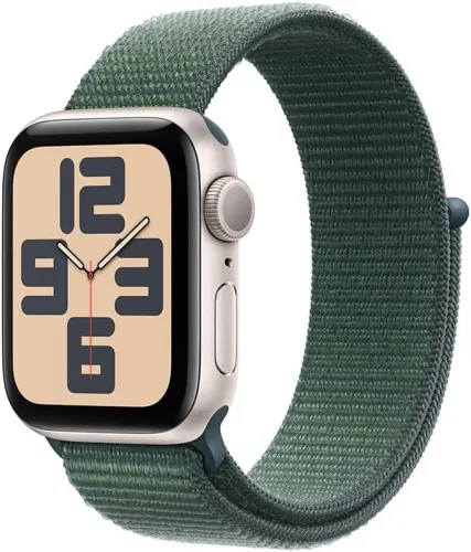 Apple Watch SE 2 40mm Estelar com pulseira esportiva verde [Lacrado com NF e garantia]