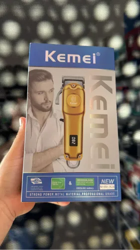 Máquina de cortar cabelo profissional Kemei sem fio
