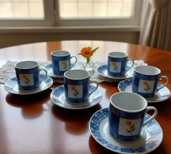 conjunto de xícaras de café expresso/demitasse