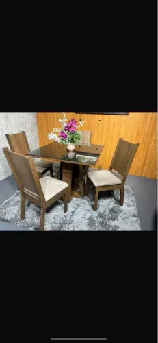Conjunto de mesa e cadeiras AT98 LG90 mdp