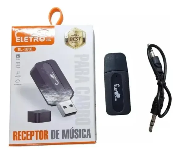 Aparelho Receptor De Música Bluetooth Para Som Carro Usb/P2 - Armarinho Ditudo