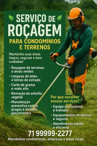 Serviço de Roçagem para Condomínios e Terrenos