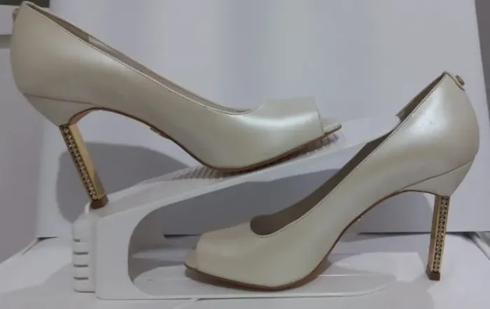 Sapato Scarpin Aberto Branco Jorge Bischoff  Say Yes Tam 38 - Usado