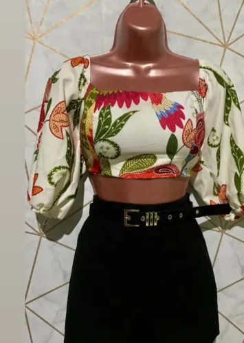 Cropped inspiração Farm - leveza que encanta!