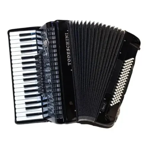 Acordeon Todeschini YW870 80 Baixos Preto Com Bag (Gaita sanfona)
