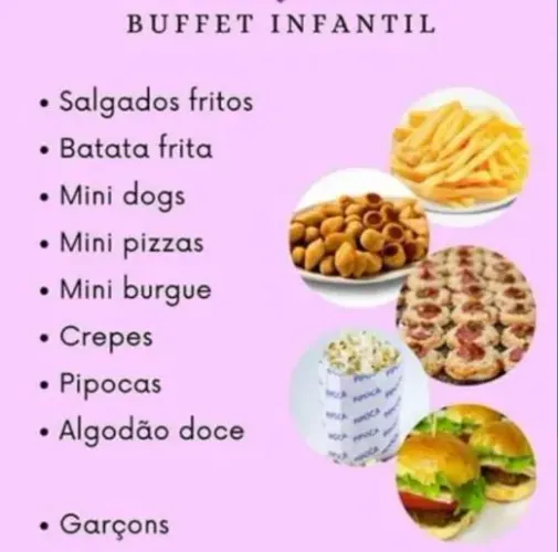 Buffet infantil  e painéis