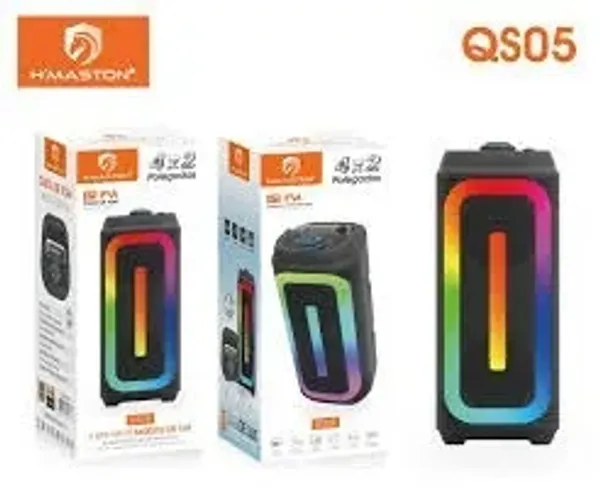 Caixa De Som Bluetooth Com LED RGB H?maston QS05