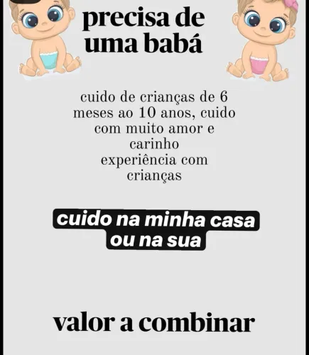 Ofereço serviço de babá 