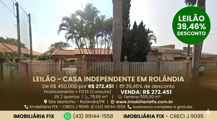 DINHEIRO NO BOLSO: ARREMATE UMA CASA COM TERRENO ENORME PAGANDO APENAS 60% DO VALOR DE MER