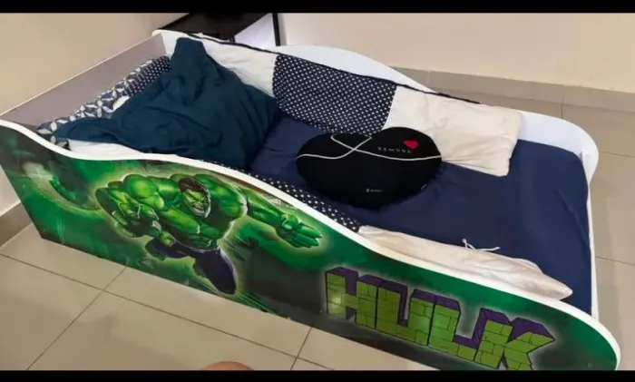 Cama infantil hulk com colchao