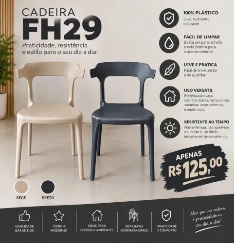 Cadeira Área Externa e Residencial