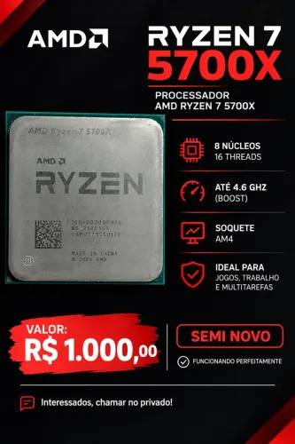 PROCESSADOR AMD Ryzen 7 5700x