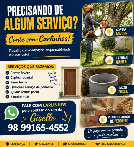 Trabalhos manuais pedreiro e outros