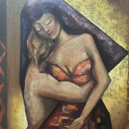 Quadro Original Tela Paixão - Yara Trentin Teixeira (1999)