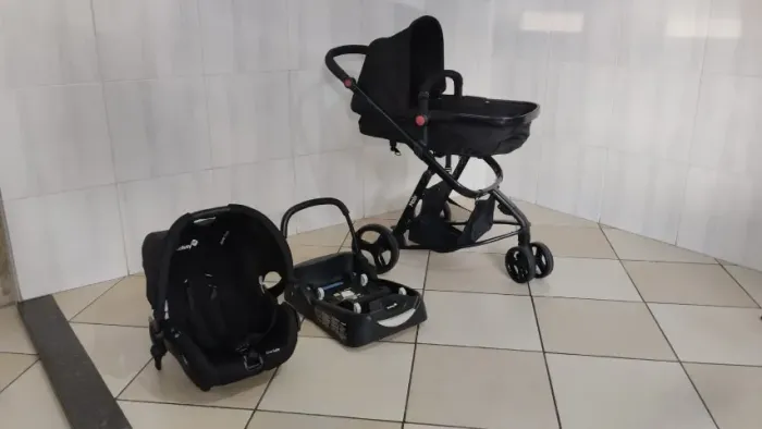 Carrinho de bebê Safety Travel System Mobi Trio - Conjunto travel completo.