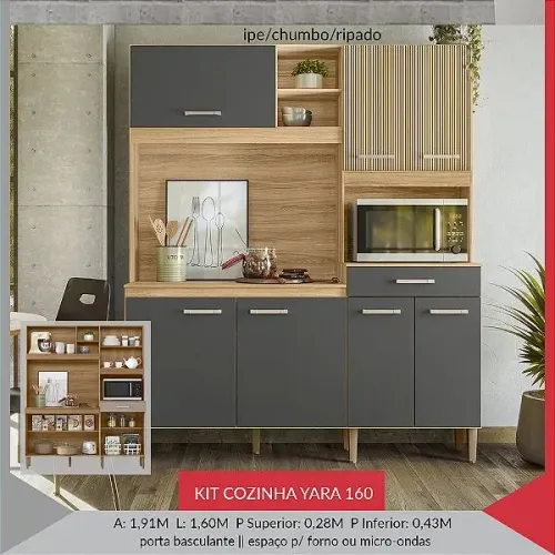 Armário de cozinha Yara. MEDIDAS 1.91x1.60m