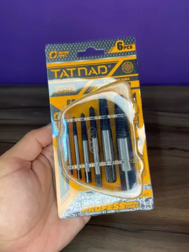 Conjunto de extrator de parafusos 6 peças - Tatnad