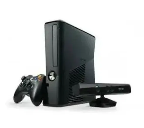 Xbox 360 Completo + Kinect + HD com Jogos + 1 Controle Branco + 1 Controle Paralelo +Caixa