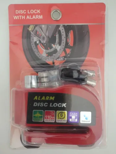 Trava Cadeado de Freio Disco com Alarme Sonoro Moto
