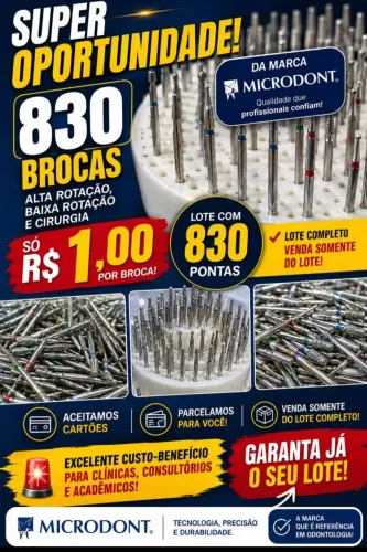 Brocas Odontológicas 830 unidades!