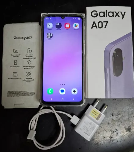 Celular Samsung A07 Novo na caixa