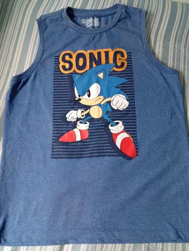 Regata infantil Sonic tamanho 10 
