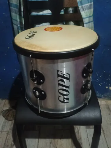 Repique de anel gope com keiser aro 12 duas peles de couro