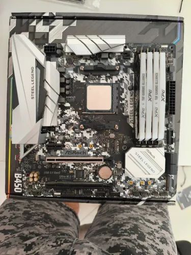 Placa mãe b450m steel legend