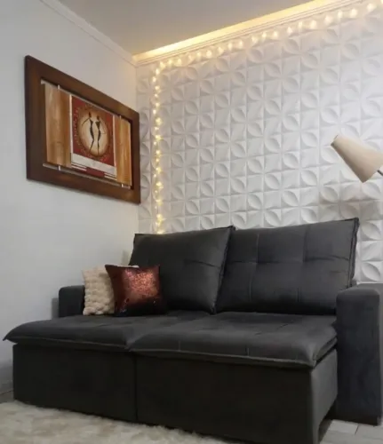 Sofá Retrátil Bipartido em suede seminovo! Viamão