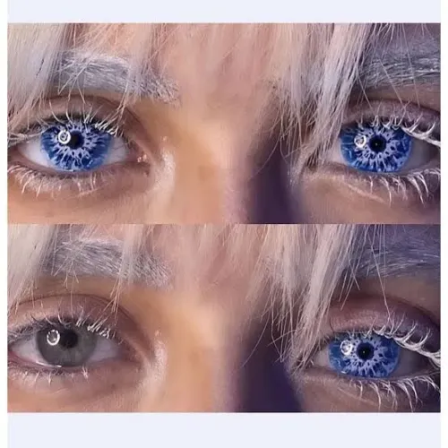 Lentes azuis para Cosplays e fantasias 