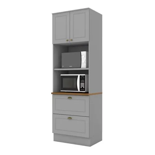 Torre Quente 2 Fornos Americana Cinza - Henn armário modulado paneleiro