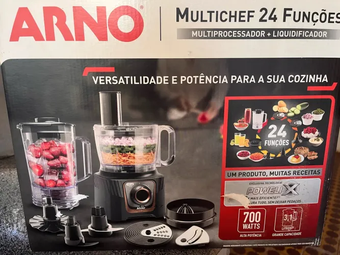 Vende-se Multiprocessador Arno 700w 24 Funções Preto Mp72 | Arno