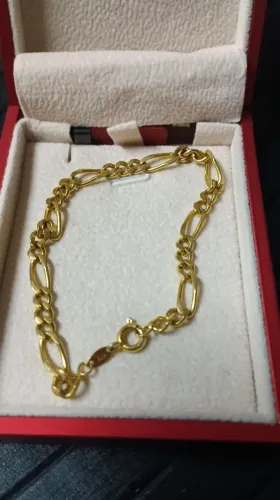 Pulseira banhada a ouro 18 k