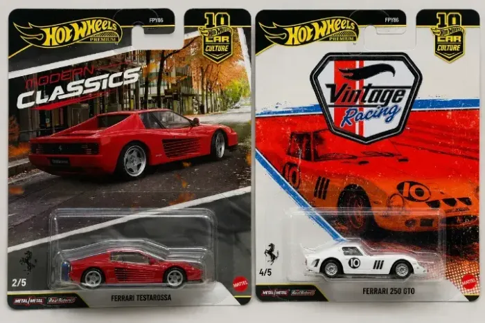 Dupla Ferrari Premium Hot Wheels Testarossa E 250 Gto