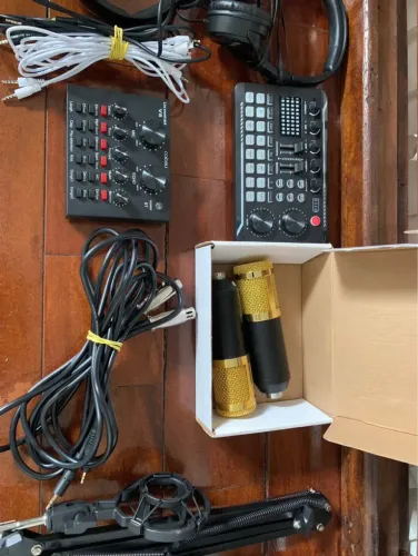 Equipamentos para podcast gravações