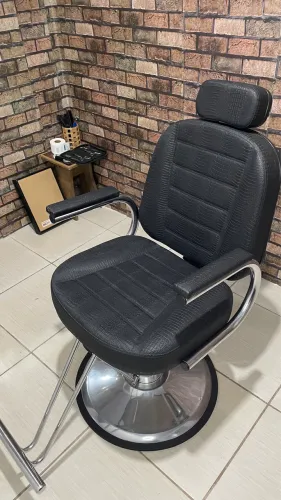 Cadeira de Barbearia Profissional Reclinável