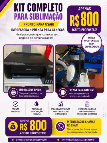 Kit Completo de Sublimação
