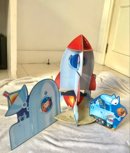 Quebra Cabeça 3D Montável Infantil Foguete Espacial