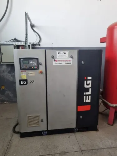 Compressor de Parafuso ELGi EG22 30CV - 125 PSI - 1.972 Horas