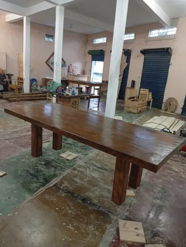 Mesa de madeira maciça 3 metros