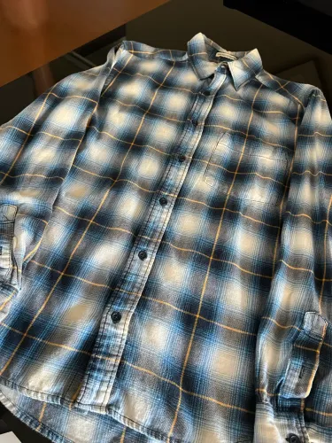 Camisa xadrez h&m azul P