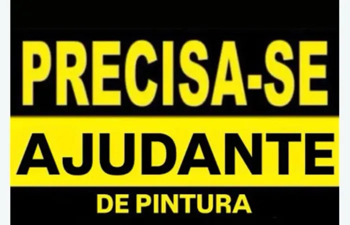 VAGA PARA AJUDANTE DE PINTURA