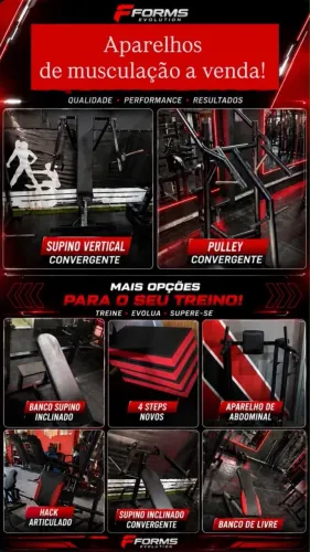 Venda de equipamentos de musculação