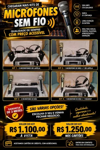 KIT MICROFONE SEM FIO