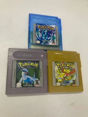 Lote 3 jogos Pokémon Crystal, Silver e Gold. Envio OLX PAY 