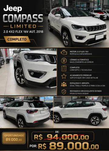 Jeep Compass Limited 2.0 4X2 Flex 16V Aut. 2018