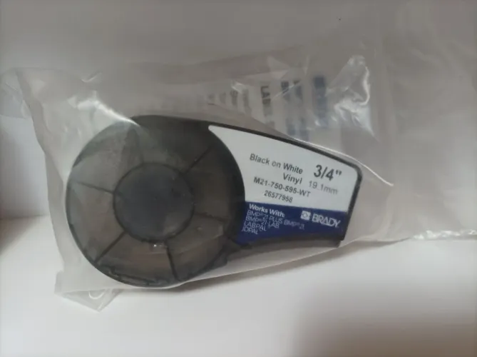 Fita de vinil para etiquetadora Brady M21-750-595-wt - 3/4 19.1m