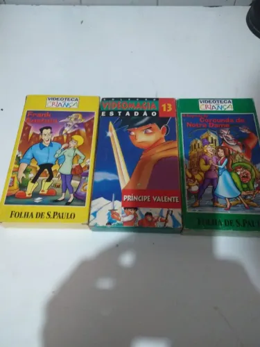 VHS infantil lote com três