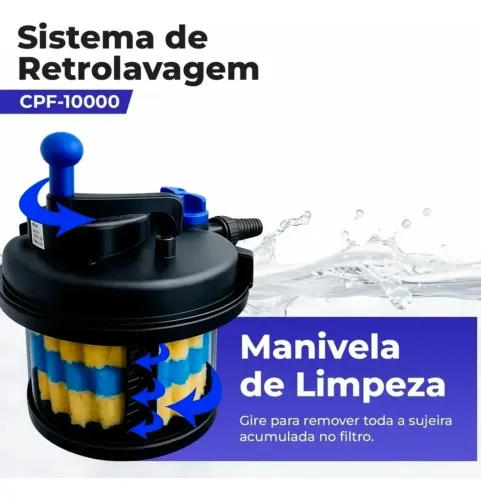 Filtro Canister Sunsun CPF 10000 para lagos de até 12.000 litos 